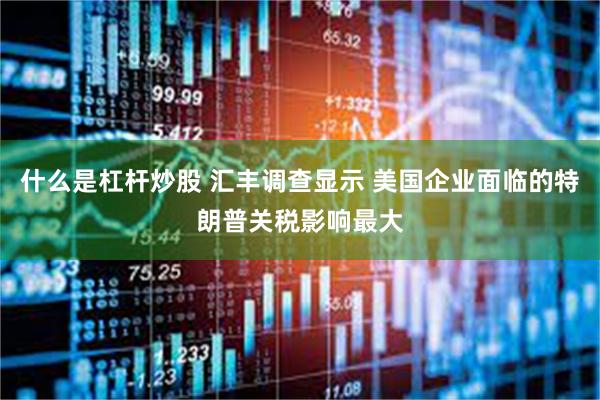 什么是杠杆炒股 汇丰调查显示 美国企业面临的特朗普关税影响最大