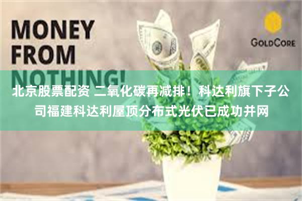 北京股票配资 二氧化碳再减排！科达利旗下子公司福建科达利屋顶分布式光伏已成功并网